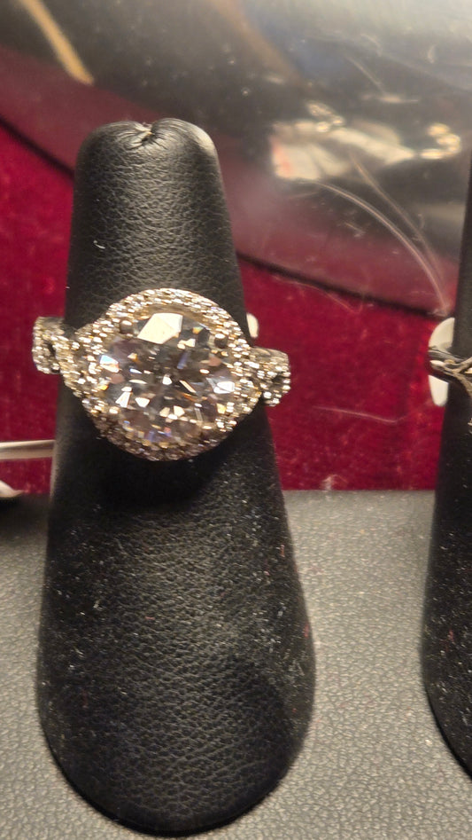Engagement Ring - 14k White Gold - 3.4 ct  Lab-Created Round Diamond - E VS2 - 6.3g