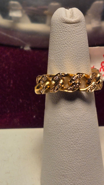 Wedding Ring - 18k Gold - 0.33 ct  Round Diamond - VS2 G - 8.7g