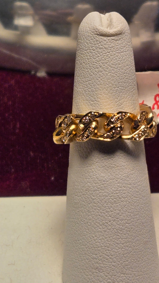 Wedding Ring - 18k Gold - 0.33 ct  Round Diamond - VS2 G - 8.7g