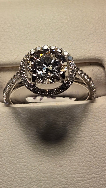Engagement Ring - 14k White Gold - 2.02 ct  Lab-Created Round Diamond - VS2 G - 2.6g