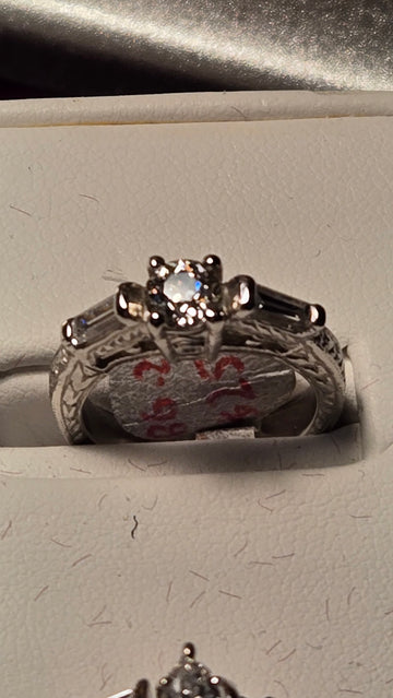 Engagement Ring - 950 Platinum - 0.5 ct  Round Diamond - VS2 I - 8.5g
