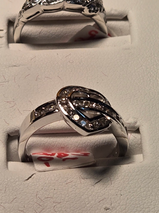 Ring - 18k White Gold - 0.47 ct  Round Diamond - SI1 I - 4.5g