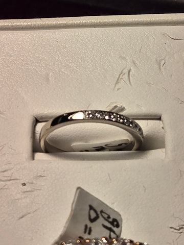 Wedding Ring - 14k White Gold - 0.25 ct  Round Diamond - H SI1 - 2g