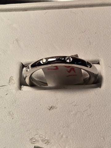 Wedding Ring - 18k White Gold - 0.35 ct  Round Diamond - H VS2 - 2.7g