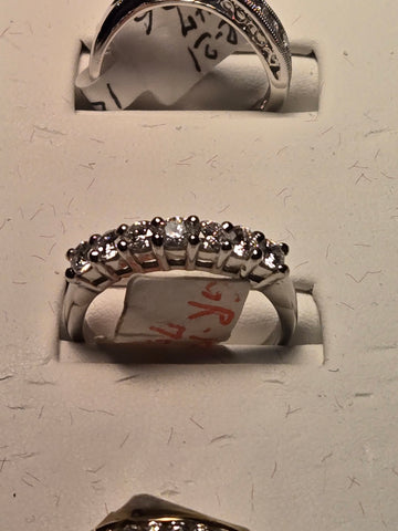 Wedding Ring - 950 Platinum - 0.85 ct  Round Diamond - H VS2 - 5.4g