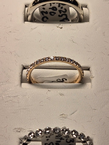 Anniversary Ring - 14k Gold - 0.5 ct  Lab-Created Round Diamond - E VVS1 - 1.4g