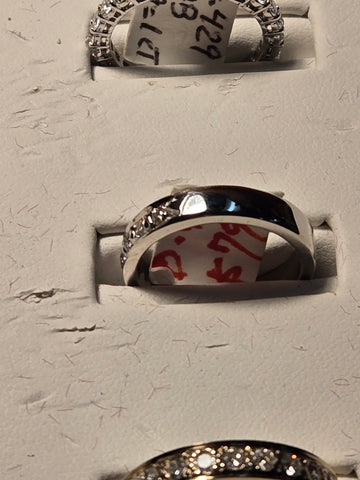 Wedding Ring - 18k White Gold - 0.35 ct  Round Diamond - H SI1 - 4.5g
