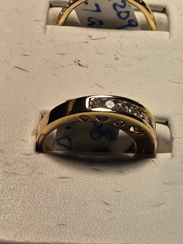 Wedding Ring - 14k Gold - 0.6 ct  Round Diamond - H SI2 - 4.6g