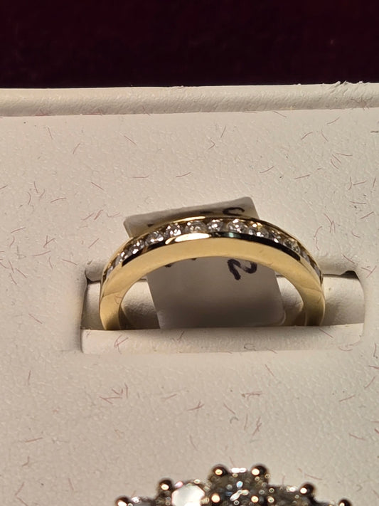 Wedding Ring - 14k White Gold - 0.35 ct  Round Diamond - H SI1 - 2.6g