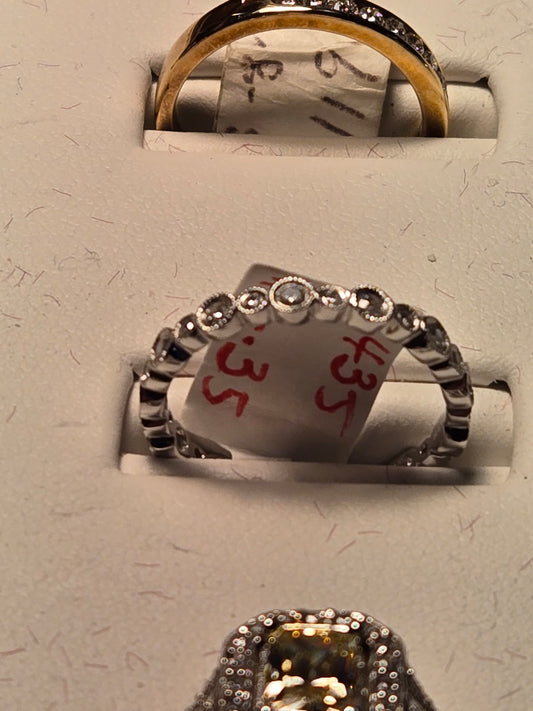 Ring - 18k White Gold - 0.35 ct  Round Diamond - H SI1 - 2g
