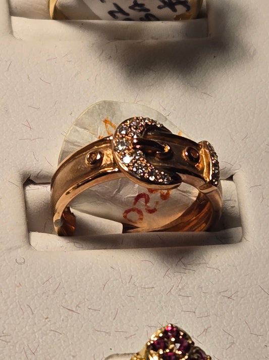 Ring - 18K Rose Gold - 0.2 ct Diamond G VS1 - 4.1 g