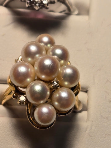 Ring - 14K Gold - 6mm Pearl - 6.5 g