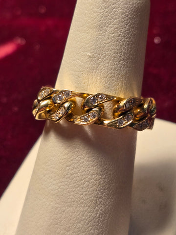 Ring - 18K Gold - 0.38 ct Lab-Created Diamond E VVS1 - 9.8 g