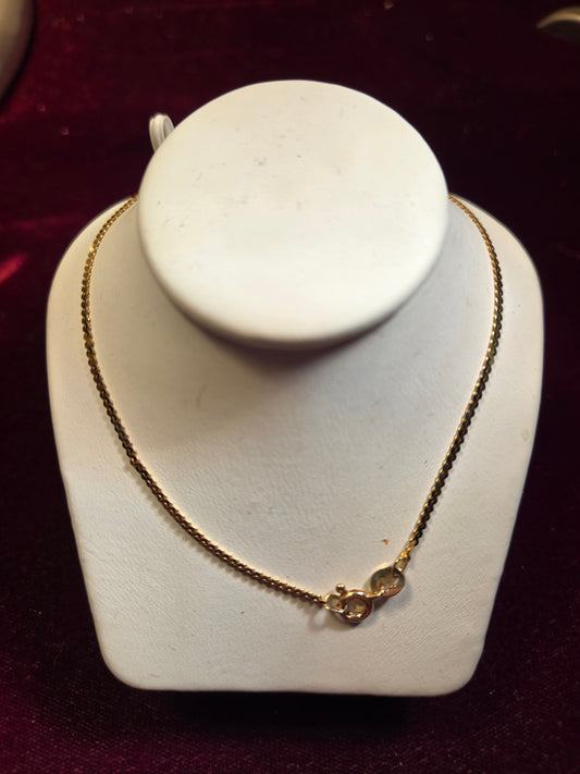 14K Gold Serpentine Chain Necklace 18" 3g