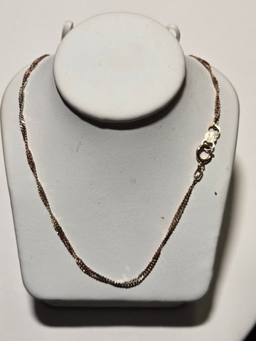 20in 2mm Singapore Necklace - 10K Gold - 2.4 g