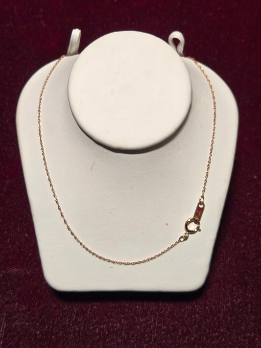 10K Gold Singapore Chain Necklace 18" 0.5g