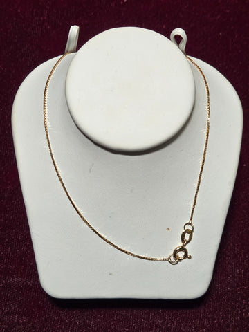 21in 0.5mm Box Necklace - 14K Gold - 1.6 g