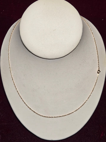 18in 1mm Singapore Chain Necklace - 10K Gold - 2.1 g