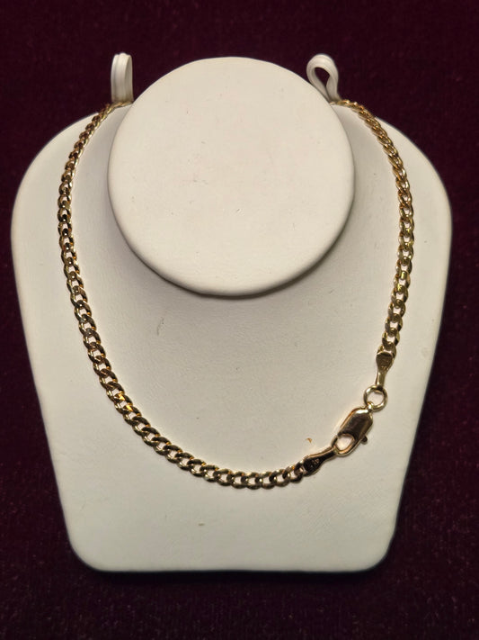10K Gold Cuban Chain Necklace 18" 6.5g