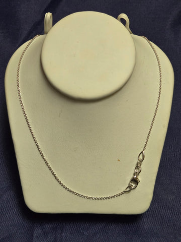 18K White Gold Cable Chain Necklace 20" 1.9g