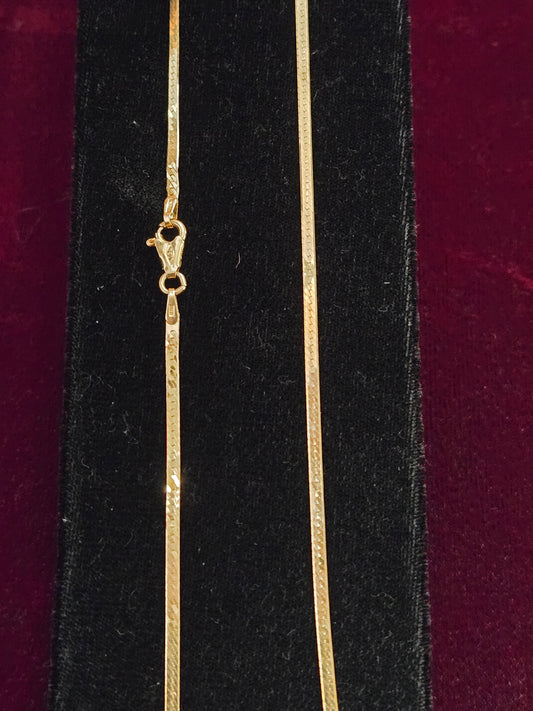 24in 1.8mm Herringbone Necklace - 18K - 5.5 g