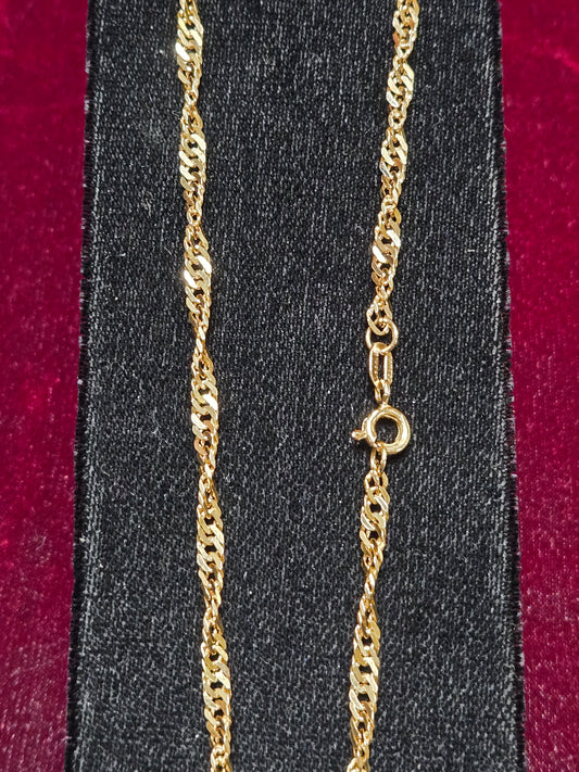 23in 3.1mm Singapore Necklace - 18K - 13.3 g