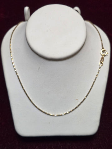 18K Multi-Tone Gold Snake Chain Necklace 18" 3.5g