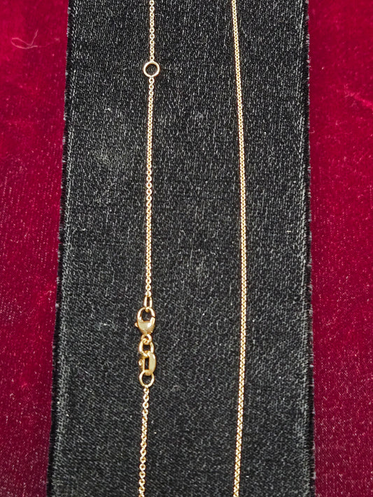 18in 0.7mm Cable Necklace - 18K - 2.3 g