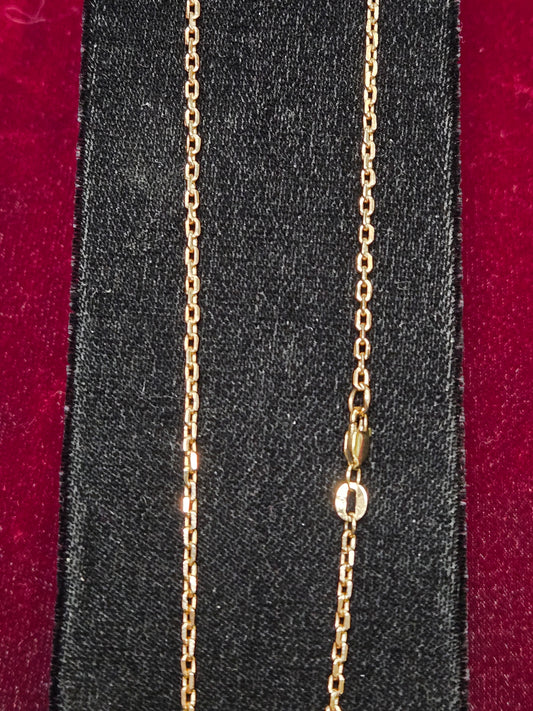 25.5in 1.8mm Diamond Cut Cable Necklace - 18K - 9.6 g
