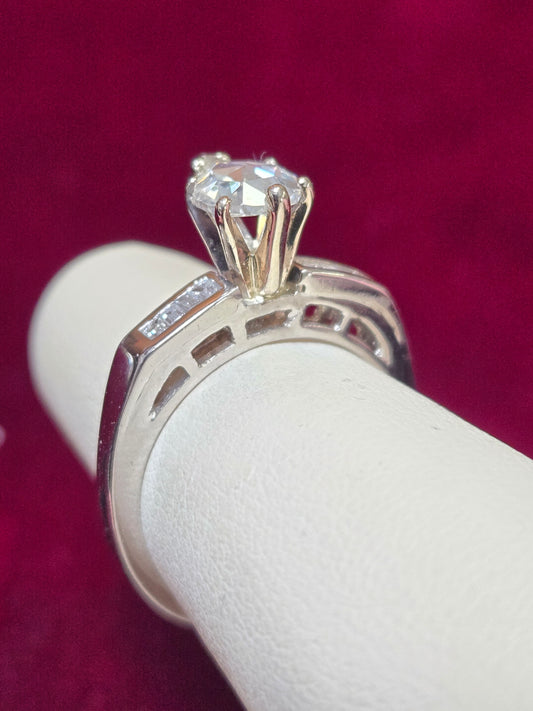 900 Platinum Stackable Ring 0.7ct Pear-Shaped Diamond 5.7g