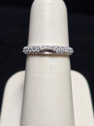 950 Platinum Wedding Band 1.26ct Round-Cut Diamond 3.7g