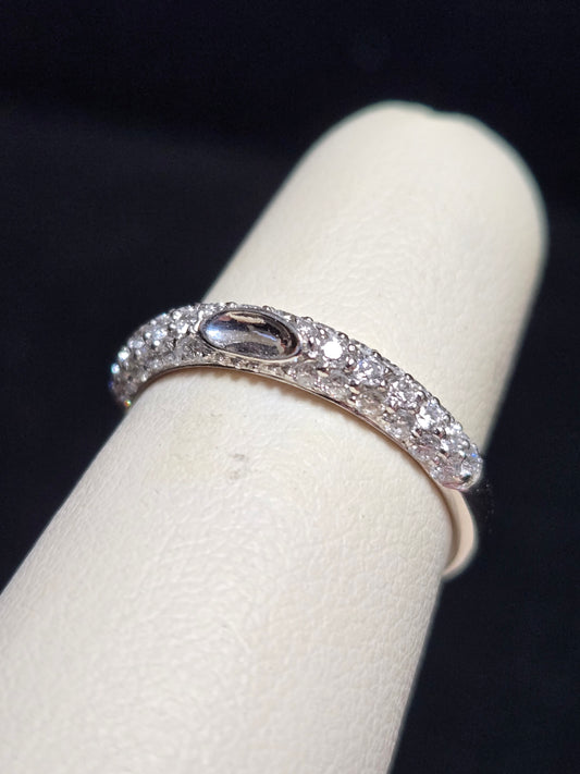 950 Platinum Wedding Band 0.46ct Round Diamond 3.7g