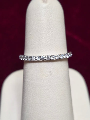 14K White Gold Eternity Ring 0.5ct Round-Cut Lab-Created Diamond 1.6g