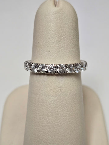 14K White Gold 2ct Lab-Created Diamond Ring 2.6g