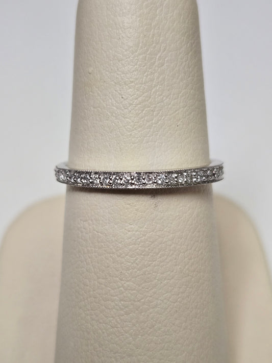 18K White Gold Eternity Ring 0.5ct Round Diamonds 1.8g