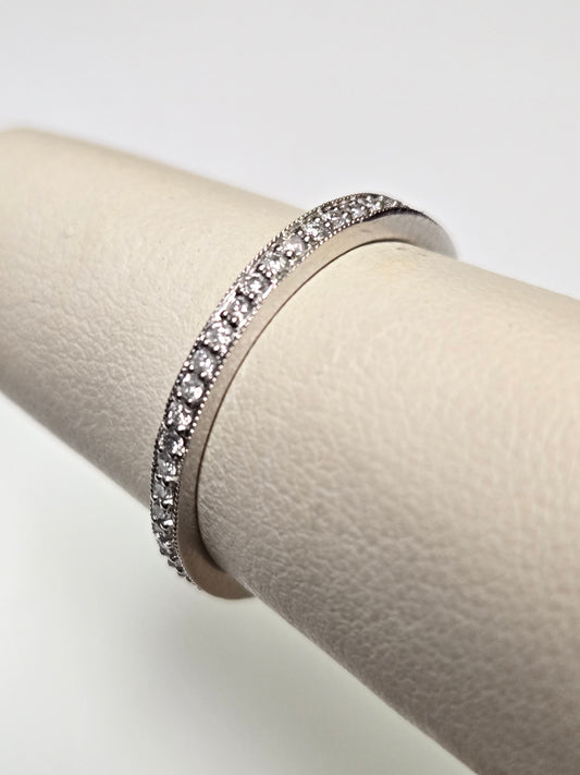 18K White Gold Eternity Ring 0.5ct Round Diamonds 1.8g