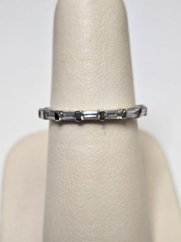 14K White Gold 0.5ct Natural Diamond Ring 1.6g