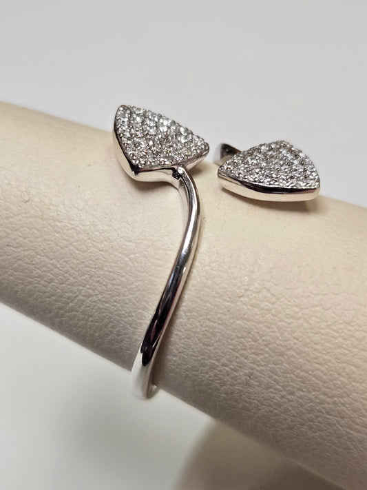 14K White Gold Cluster Ring 0.18ct Round Diamonds 2.6g