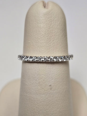 14K White Gold 0.5ct Lab-Created Diamond Ring 1.4g
