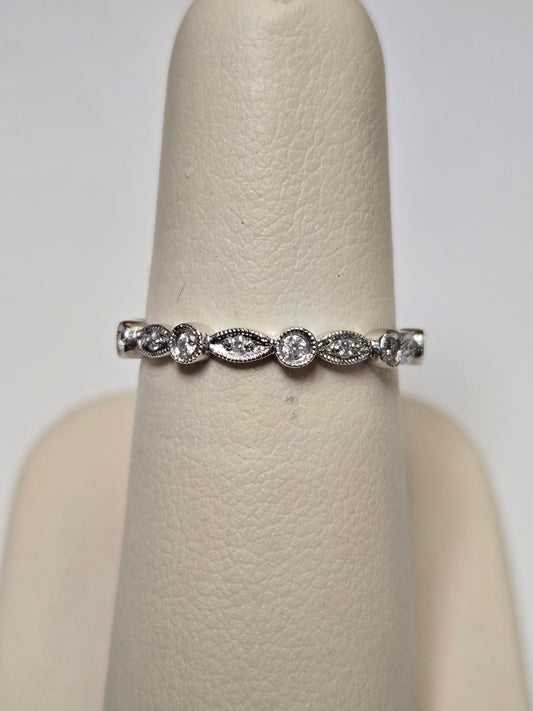 18K White Gold Eternity Ring 0.2ct Round Diamonds 2g