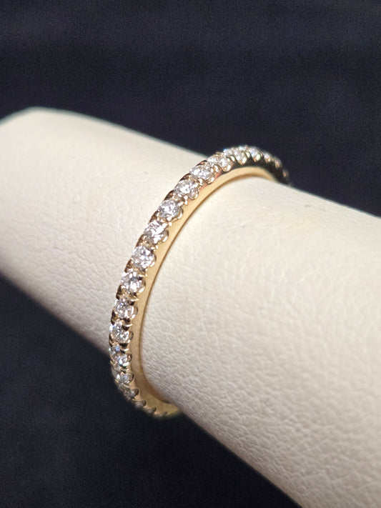 14K White Gold Eternity Ring 0.5ct Round Lab-Created Diamonds 1.6g