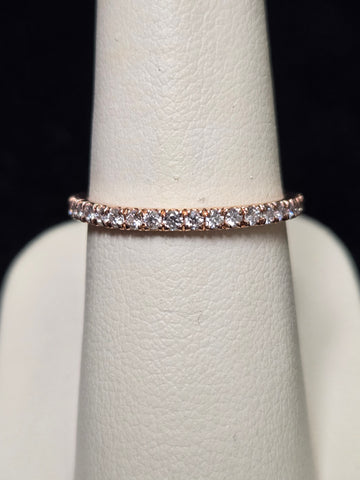 14K Rose Gold 0.57ct Lab-Created Diamond Ring 1.8g