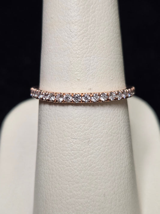14K Rose Gold Eternity Ring 0.57ct Round Lab-Created Diamond 1.8g