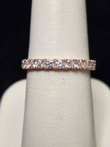 14K Rose Gold 0.6ct Natural Diamond Ring 2.1g