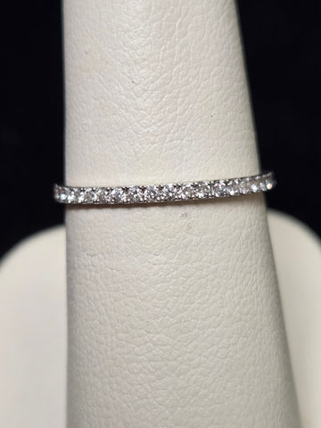14K White Gold 0.44ct Natural Diamond Ring 0.8g