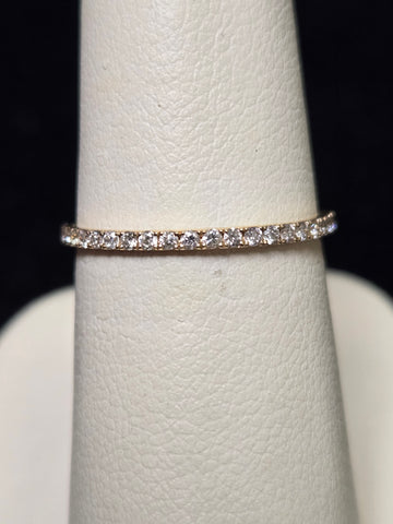 14K Gold 0.44ct Natural Diamond Ring 0.7g