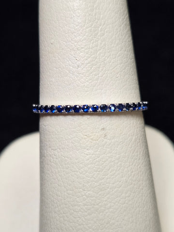 14K White Gold 0.44ct Natural Sapphire Ring 0.8g