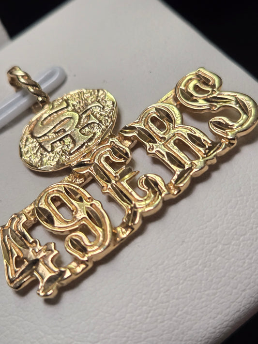 14K Gold 49ers Pendant 4.1g