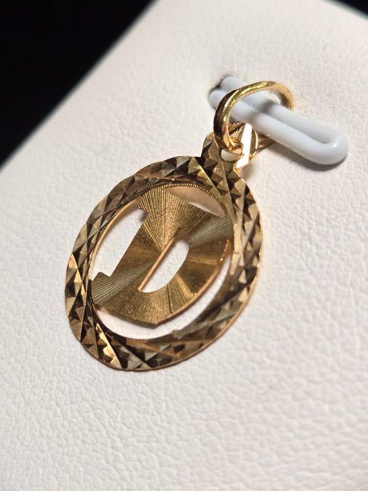 22K Gold "D" Pendant 1g