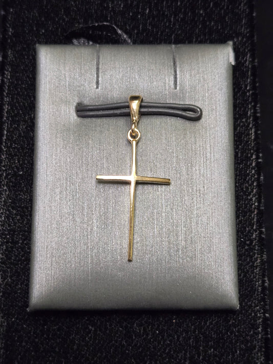 14K Gold Cross Pendant 1g